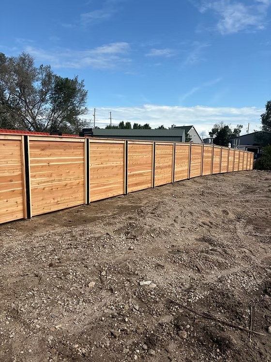 Horizontal wood privacy fence full property install in Sarpy County, Nebraska Horizontal wood privacy fence full property install in Sarpy County, Nebraska